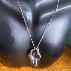 Tiffany & Co. Silver Double Heart Necklace
